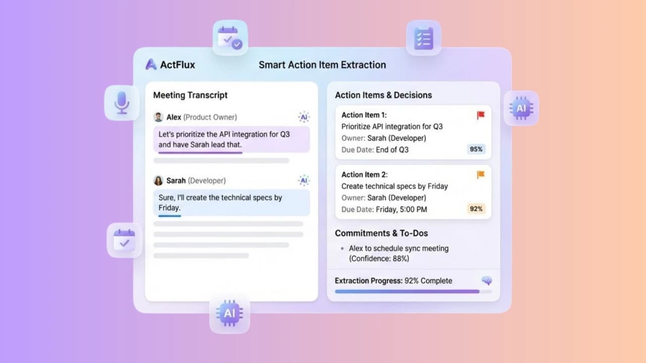 Smart Action Item Extraction showcase