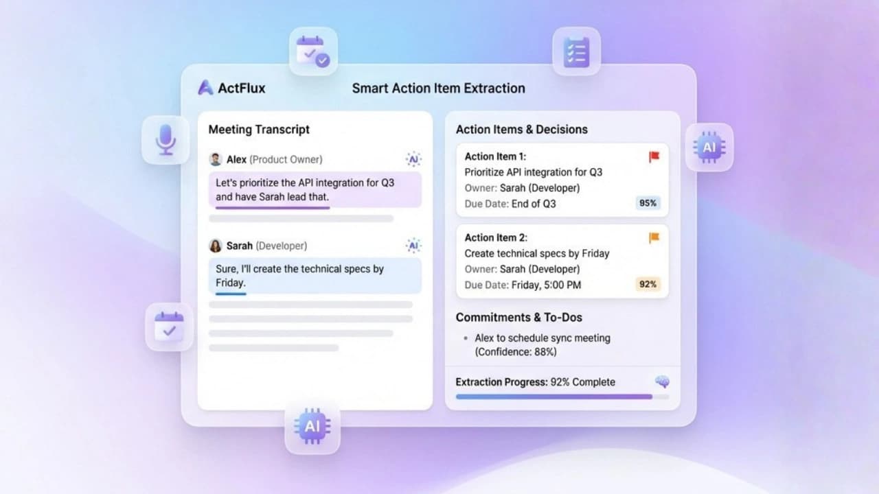 Smart Action Item Extraction showcase